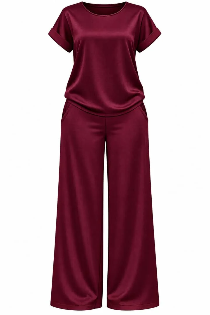 Del Heph coordinated outfit in Burgundy